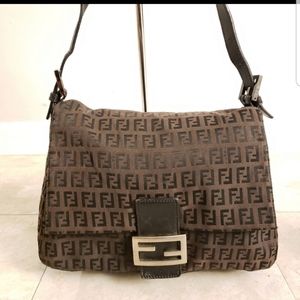 Authentic fendi mama forever zucchino canvas bag